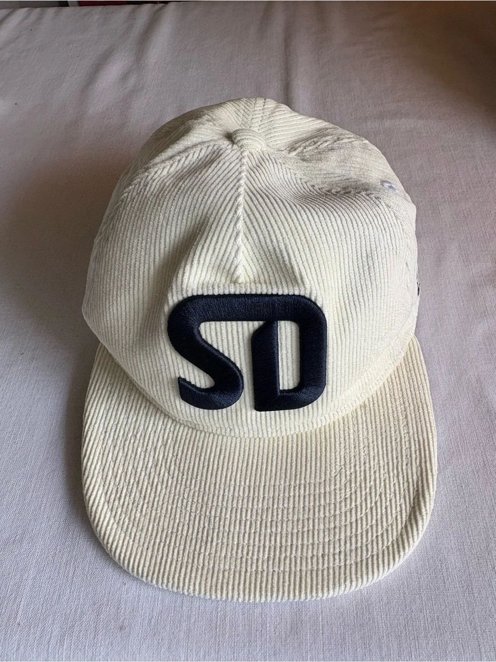 New Era MLS Youth San Diego FC Cream Corduroy Baseball SnapBack Hat Cap